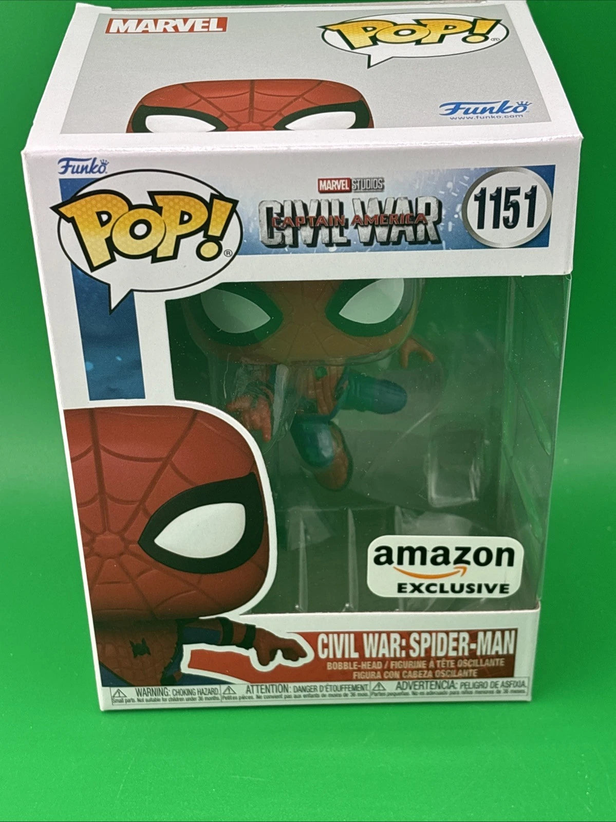 Funko Pop Marvel! Civil War: Spider-Man - Amazon #1151